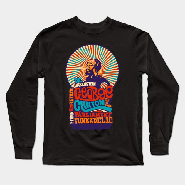 Psychedelic George Clinton Shirt Long Sleeve T-Shirt by Boogosh